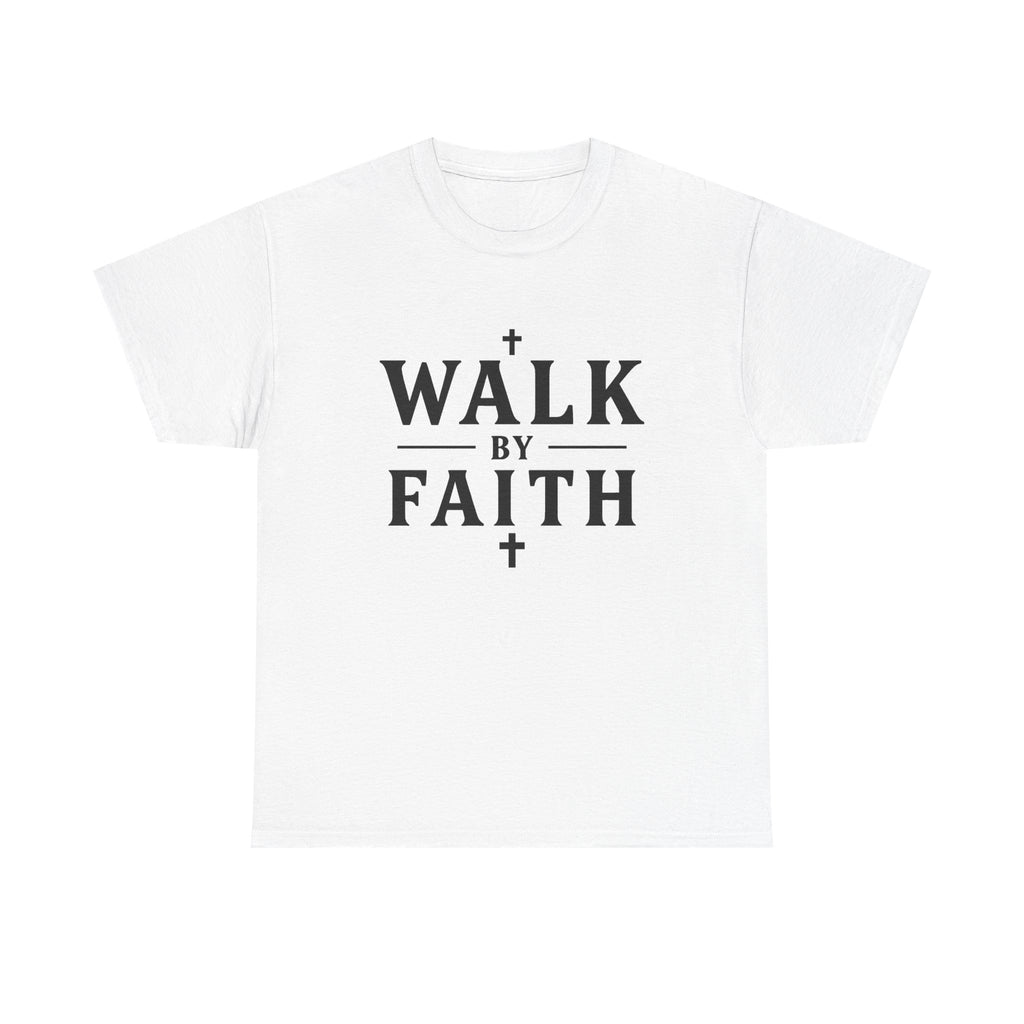 Walk by Faith Crosses Design - T-Shirt | Religious Inspirational Tee, 2 Corinthians 5:7