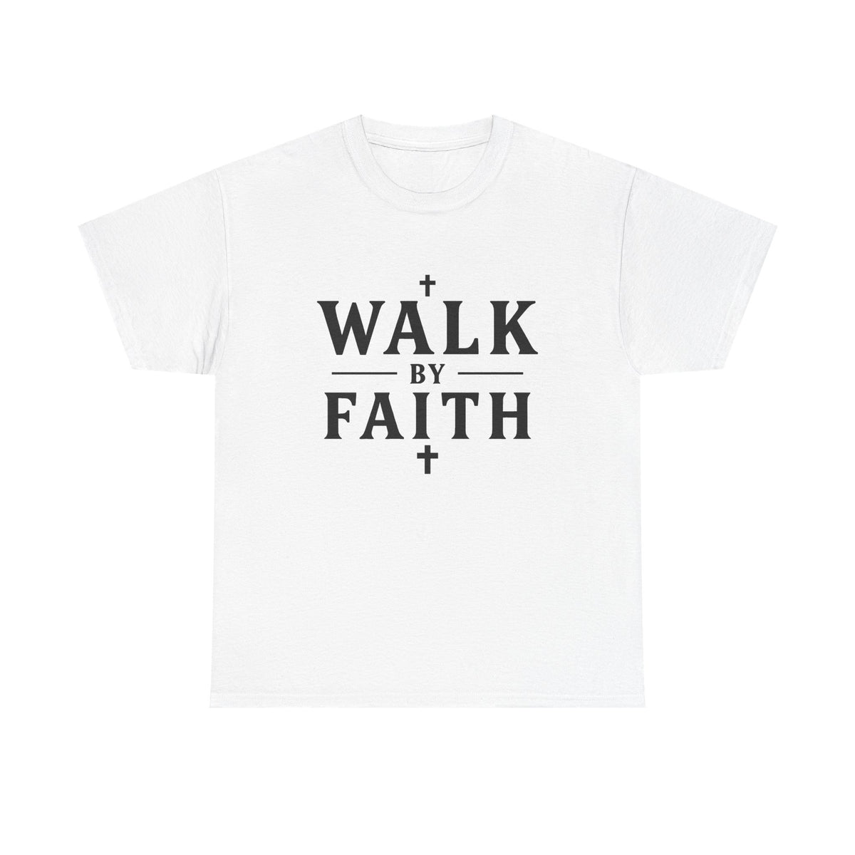 Walk by Faith Crosses Design - T-Shirt | Religious Inspirational Tee, 2 Corinthians 5:7