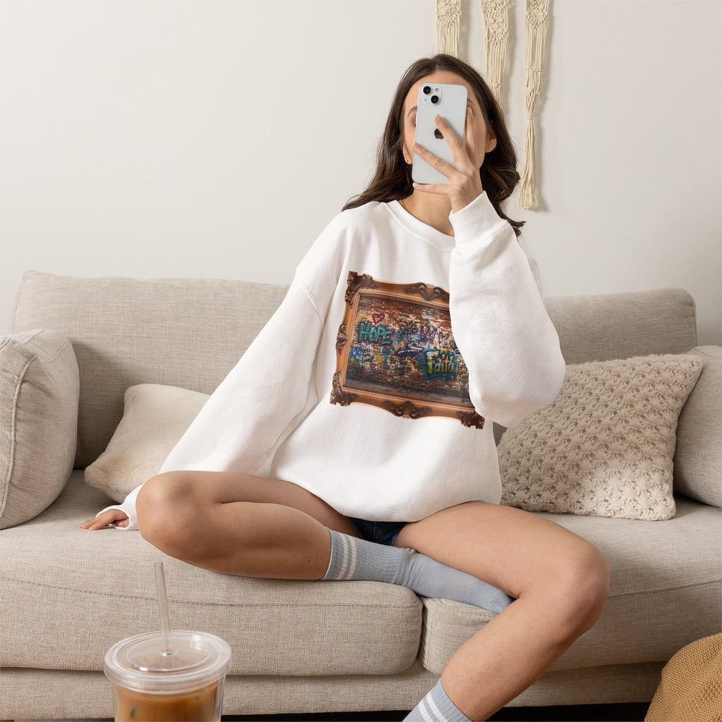Walls of Faith - Framed - Crewneck Sweatshirt | Hope + Faith + Love