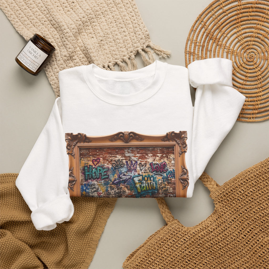 Walls of Faith - Framed - Crewneck Sweatshirt | Hope + Faith + Love
