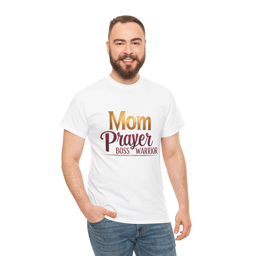 Mom Prayer Boss Warrior - T-Shirt | Religious Inspirational Tee | Celebrating the Extraordinary Influence of Mothers