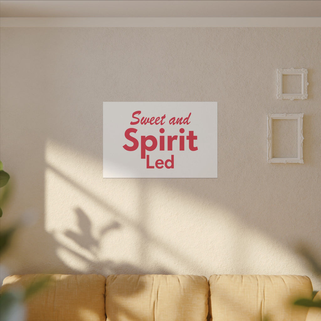 Sweet and Spirit Led | 36" x 24" Canvas (Horizontal) | Christian Pop Art | Faith Wall Decor - Holy Spirit Guided Life