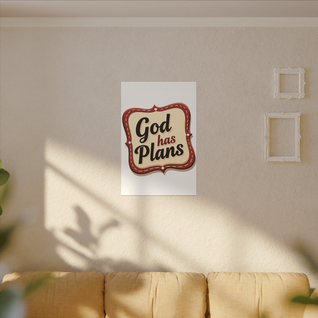 God Has Plans - Jeremiah 29:11 | 24" x 36" Canvas (Vertical) | Christian Wall Art | Faith Home Decor | Trust God's Purposes