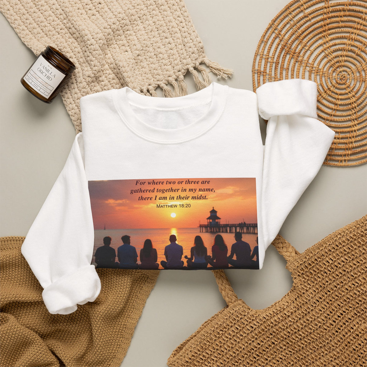 Where Two or Three Gather - Crewneck Sweatshirt | Matthew 18:20