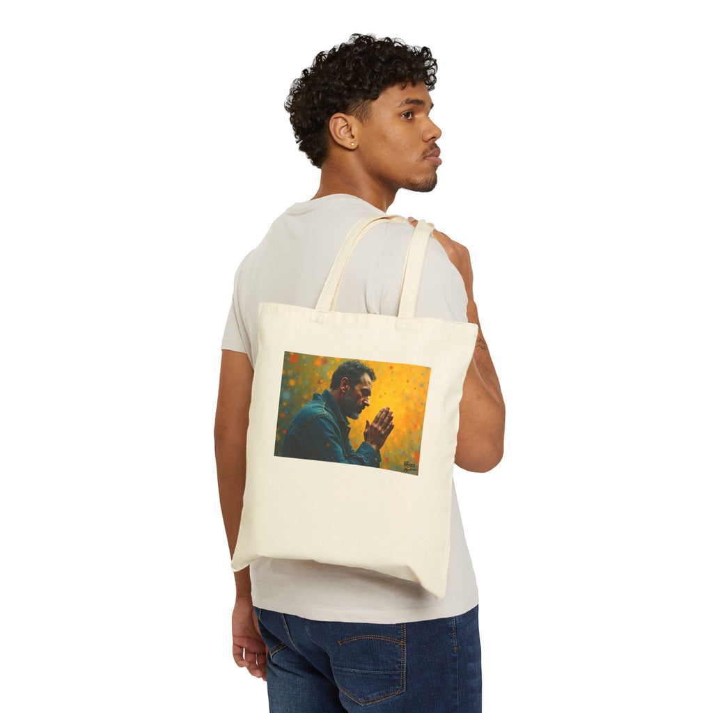 Man in Prayer - Canvas Tote Bag