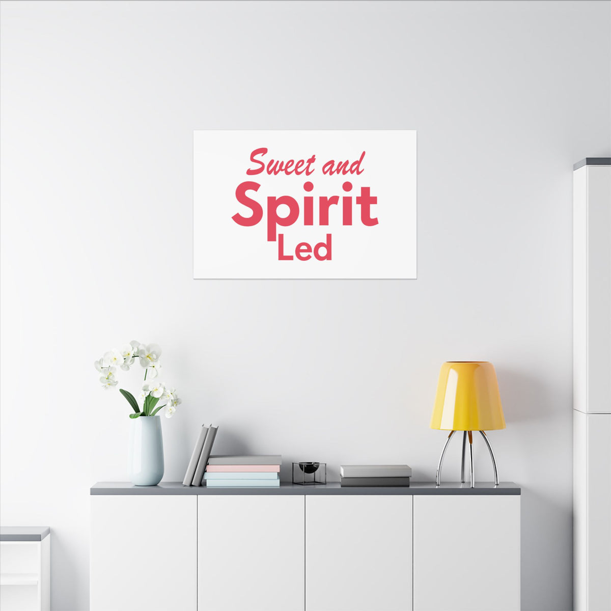 Sweet and Spirit Led | 36" x 24" Canvas (Horizontal) | Christian Pop Art | Faith Wall Decor - Holy Spirit Guided Life