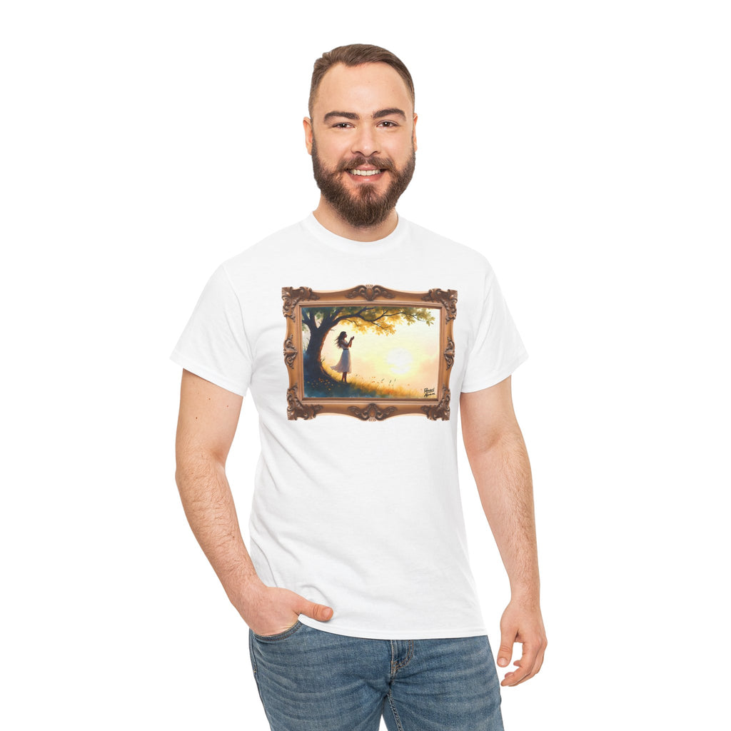 Woman's Sunrise Prayer in Nature - Framed - T-Shirt | Religious Inspirational Tee, Prayer Shirt