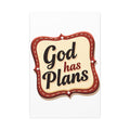 God Has Plans - Jeremiah 29:11 | 24" x 36" Canvas (Vertical) | Christian Wall Art | Faith Home Decor | Trust God's Purposes