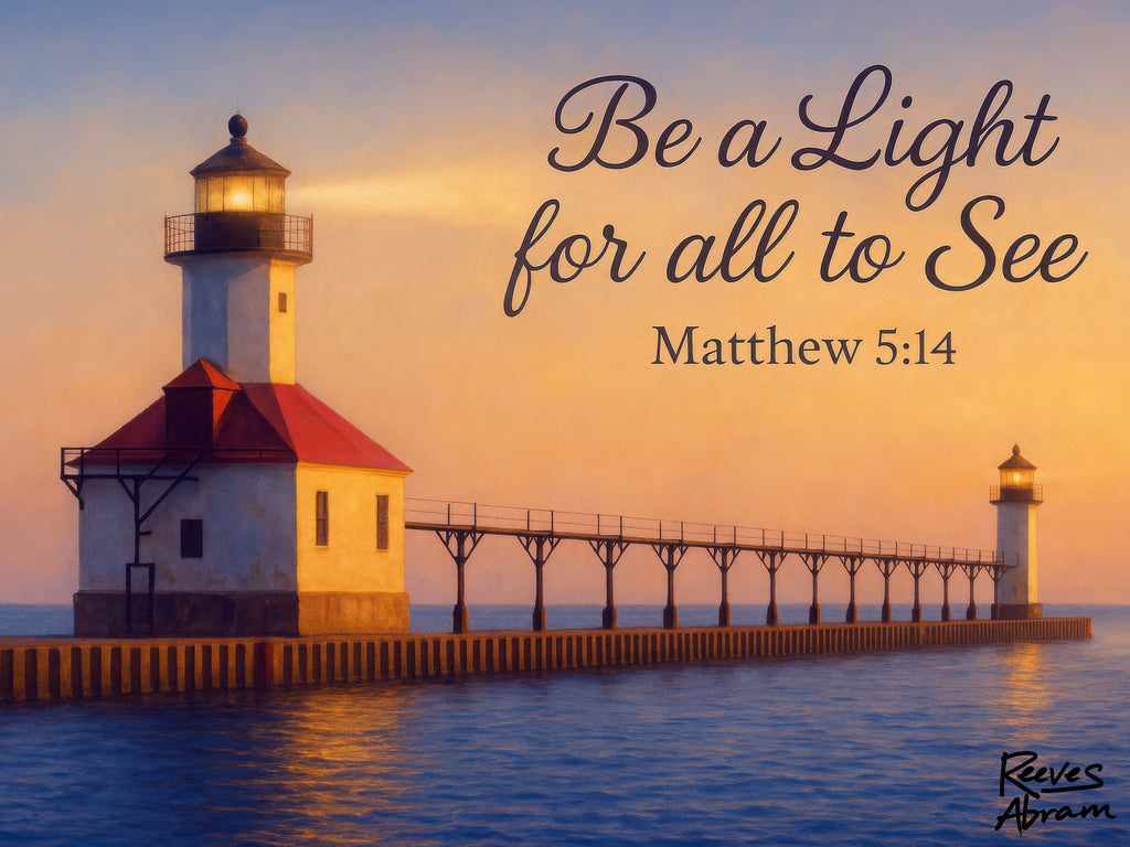 Be a Light - Matthew 5:14 | Crewneck Sweatshirt | Christian Art | Inspirational Scripture