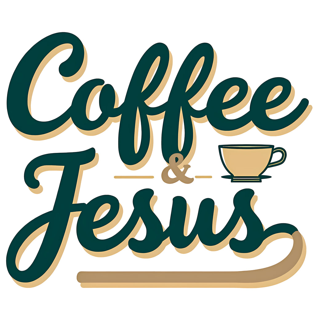 Coffee and Jesus | 36" x 24" Canvas (Horizontal) | Christian Pop Art | Faith Wall Decor - Simple Morning Rhythm