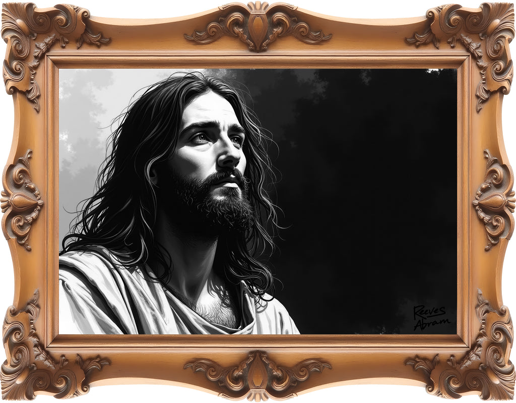 Contemplative Jesus - Framed - Crewneck Sweatshirt | Quiet Focus