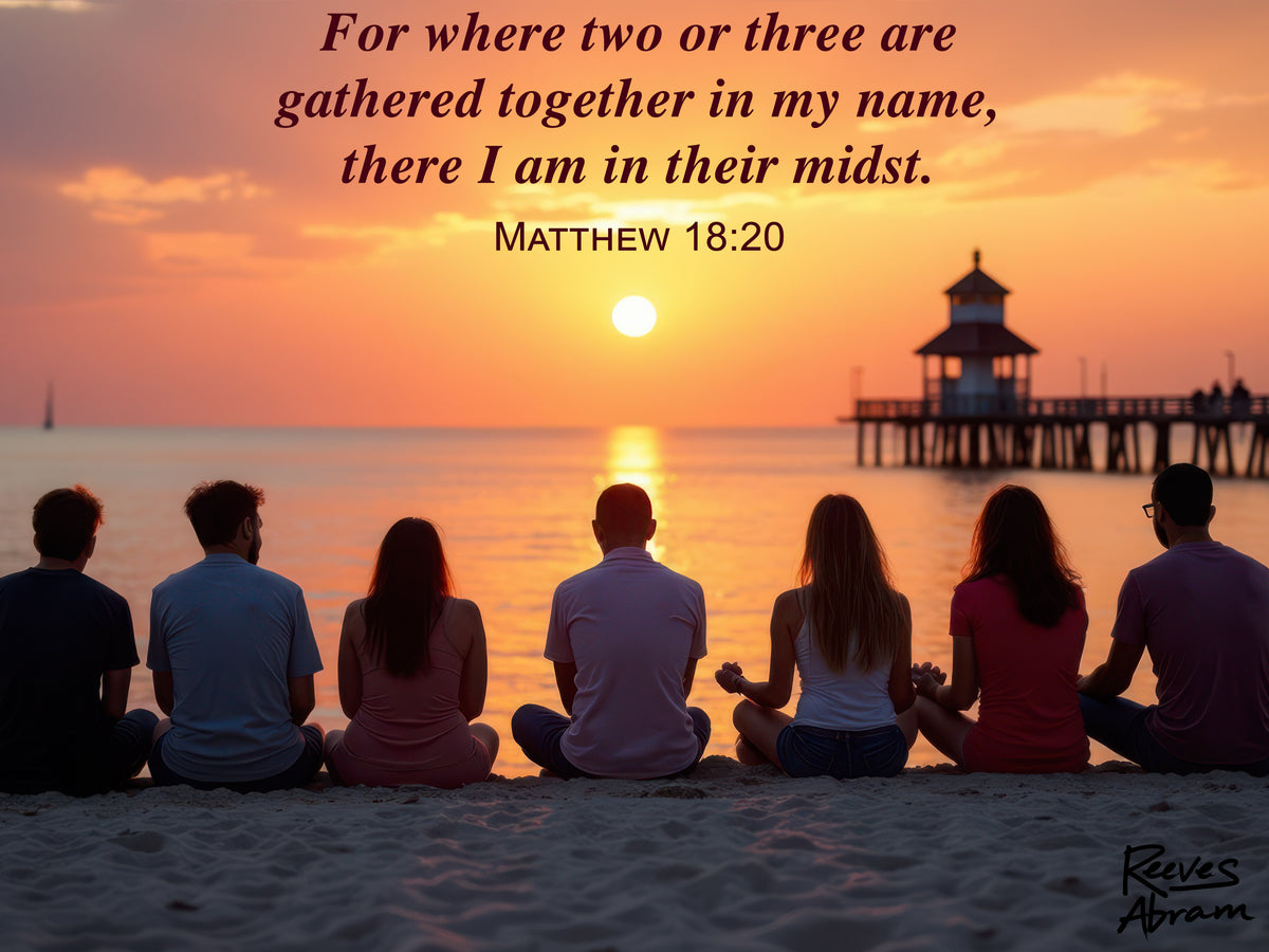 Where Two or Three Gather - T-Shirt | Religious Inspirational Tee | Matthew 18:20