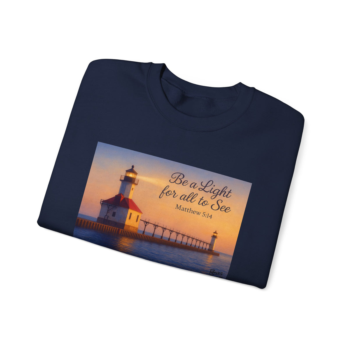 Be a Light - Matthew 5:14 | Crewneck Sweatshirt | Christian Art | Inspirational Scripture