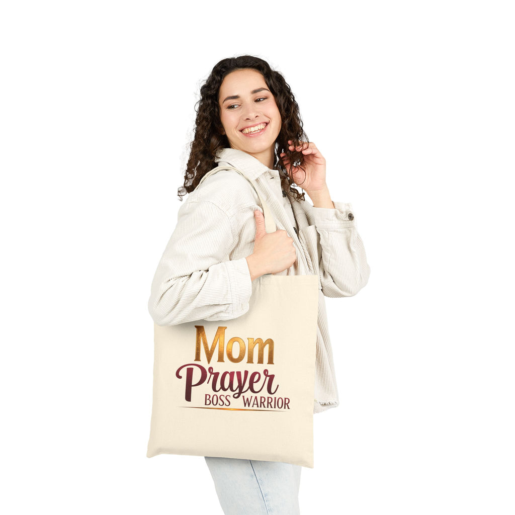 Mom Prayer Boss Warrior - Canvas Tote Bag - Celebrating the Extraordinary Influence of Mothers