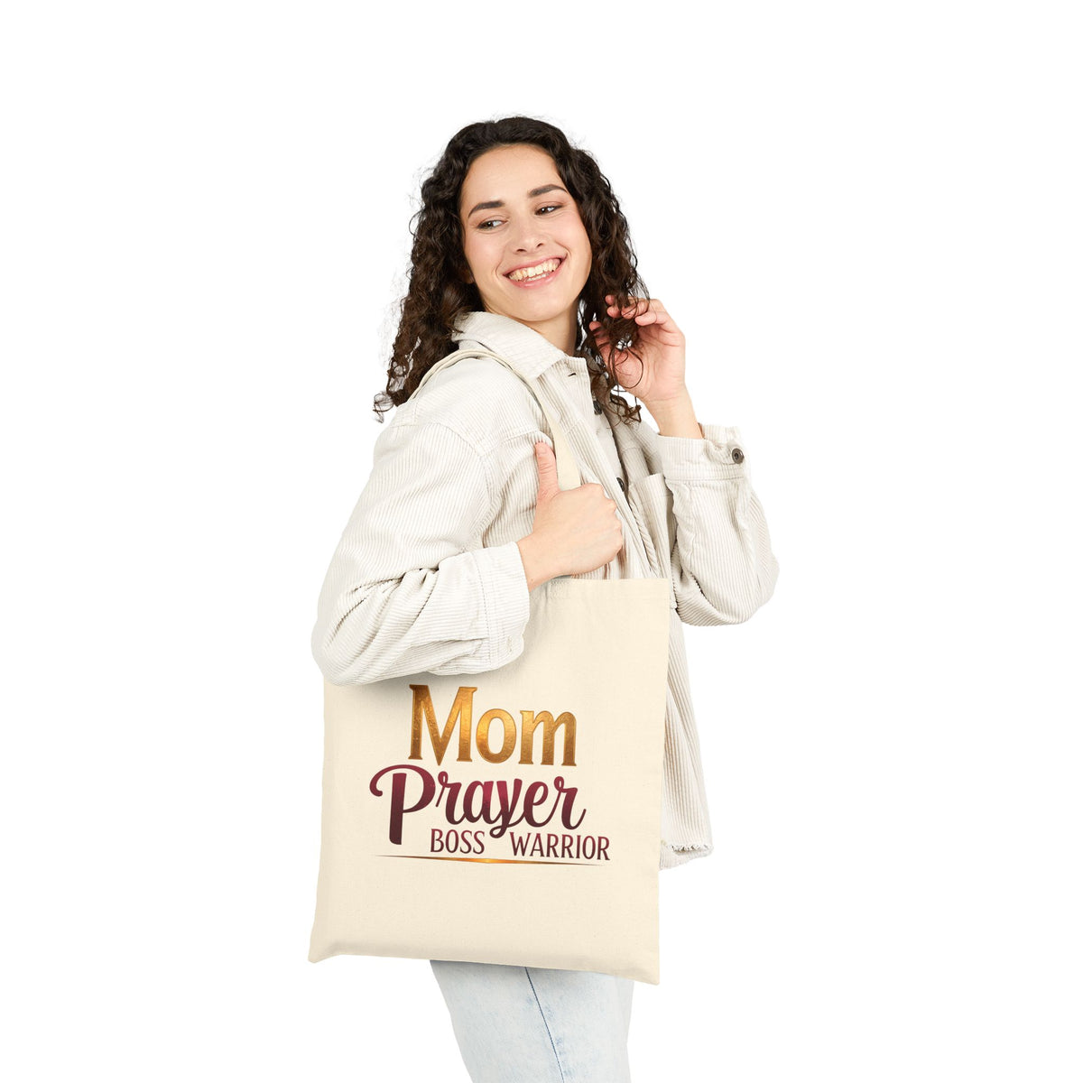 Mom Prayer Boss Warrior - Canvas Tote Bag - Celebrating the Extraordinary Influence of Mothers