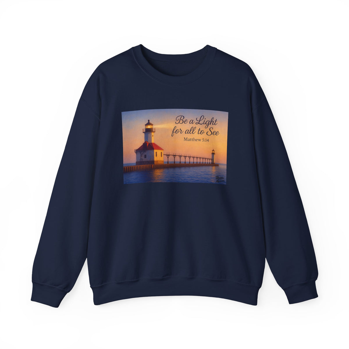 Be a Light - Matthew 5:14 | Crewneck Sweatshirt | Christian Art | Inspirational Scripture