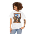 Jesus Carrying the Little Lamb - Framed - T-Shirt | Religious Inspirational Tee | The Good Shepherd Christian Art