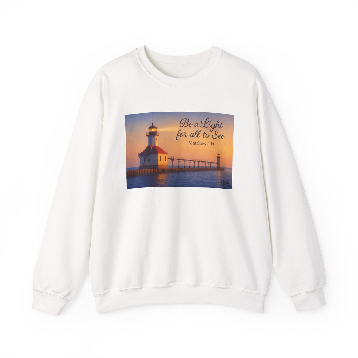 Be a Light - Matthew 5:14 | Crewneck Sweatshirt | Christian Art | Inspirational Scripture