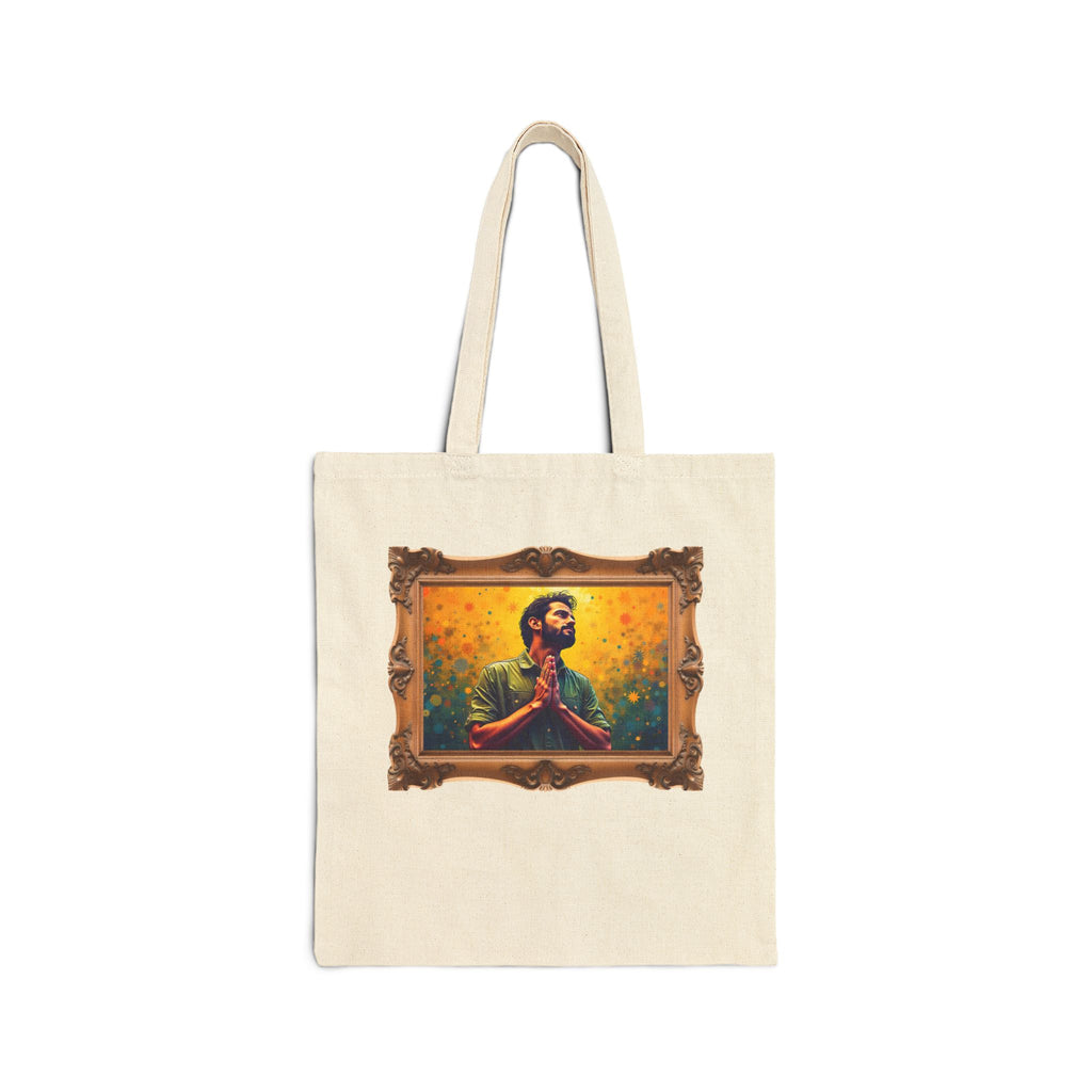Praying Man Starburst - Framed - Canvas Tote Bag