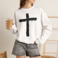 Minimalist Cross - Crewneck Sweatshirt | Bible Art