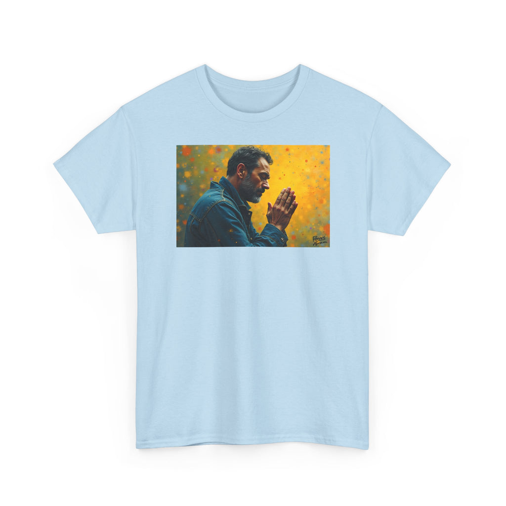 Man in Prayer - T-Shirt | Religious Inspirational Tee, Prayer Artwork