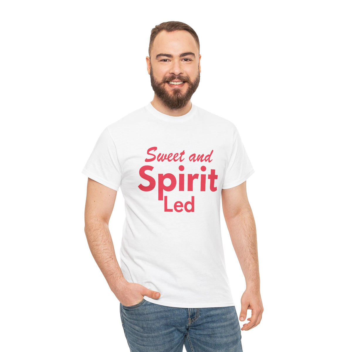 Sweet and Spirit Led - T-Shirt | Religious Inspirational Tee | Holy Spirit Guided Life