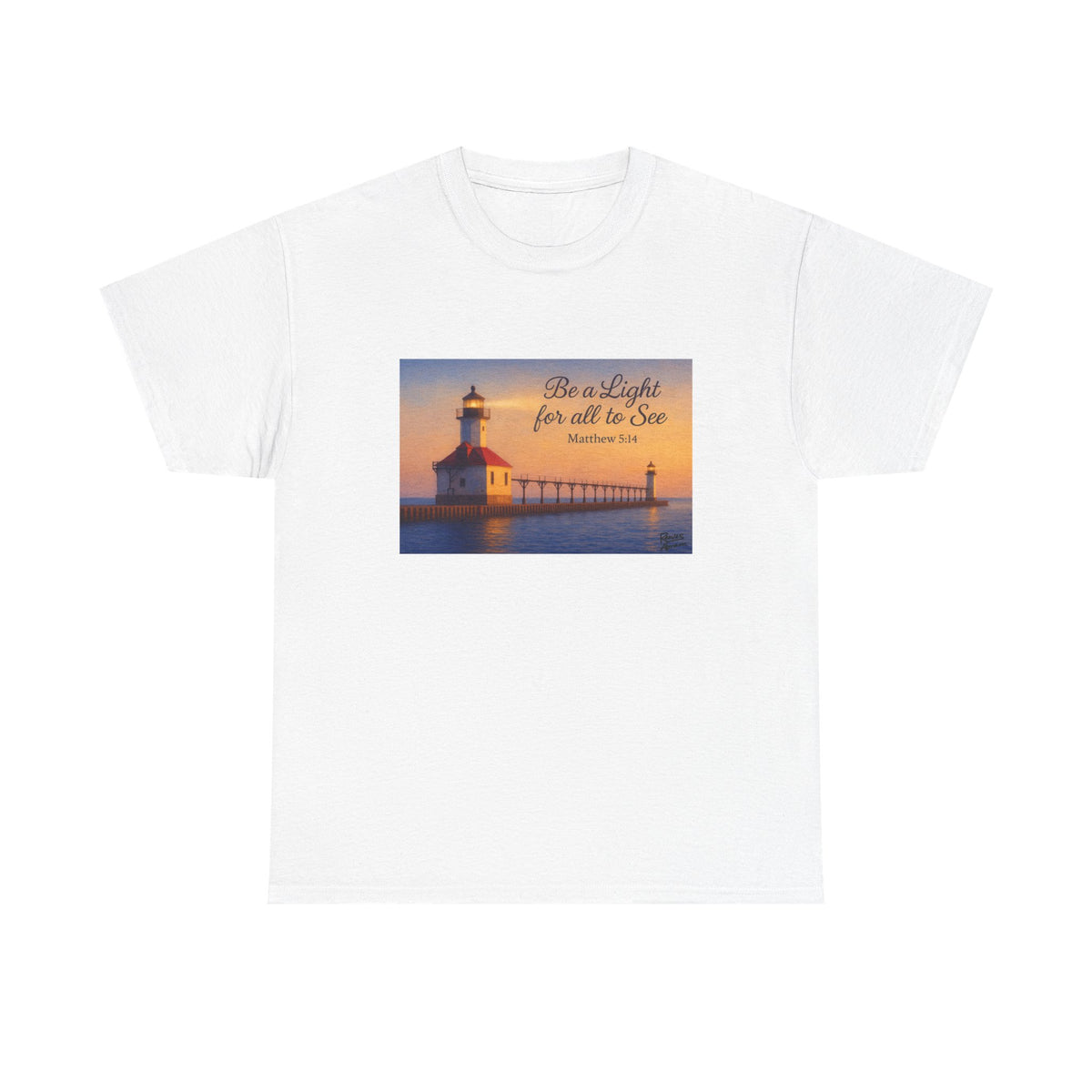 Be a Light - Matthew 5:14 | T-Shirt | Religious Inspirational Tee | Christian Art | Scripture Shirt
