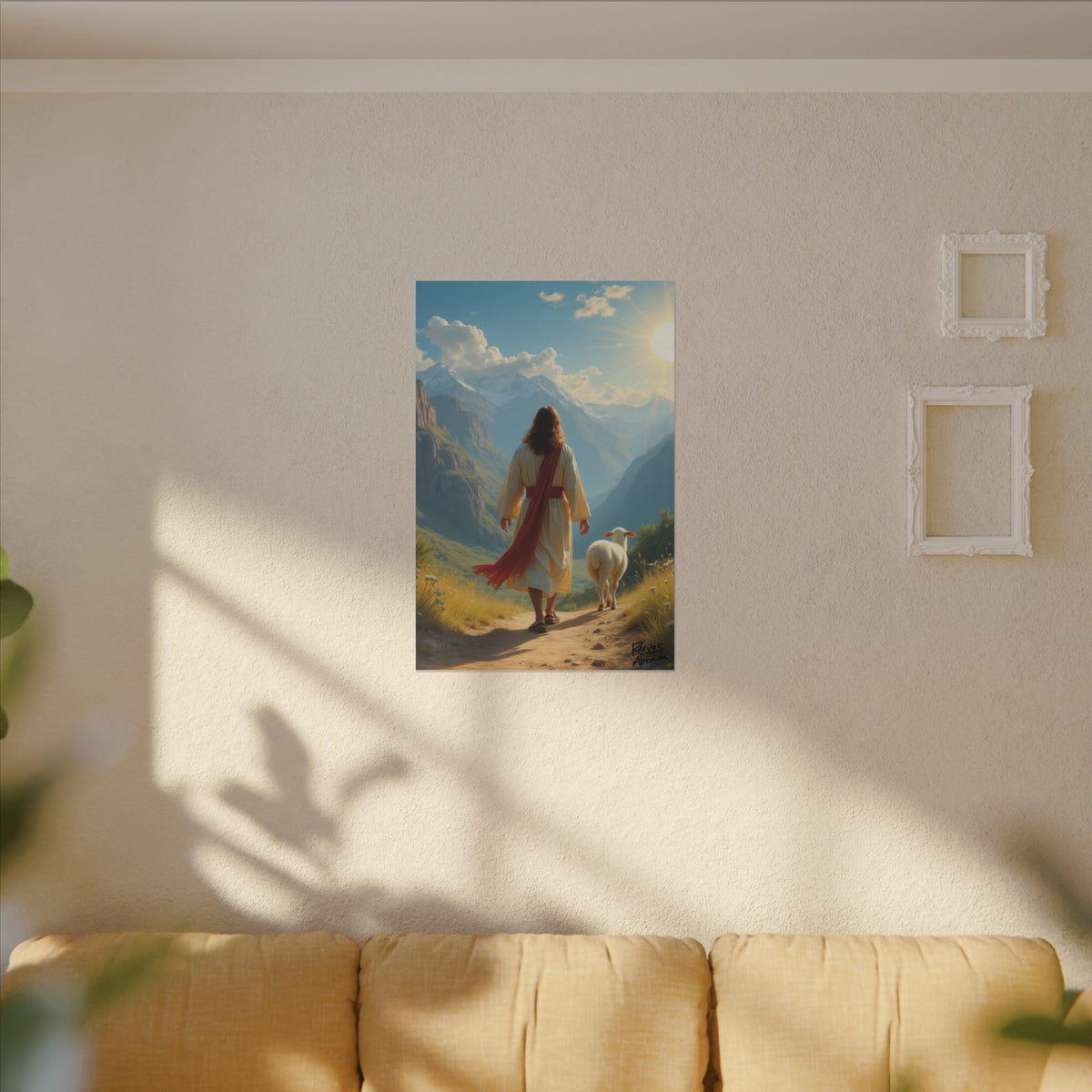 Jesus and the Lost Lamb | 24" x 36" Canvas (Vertical) | Christian Art | Faith-Inspired