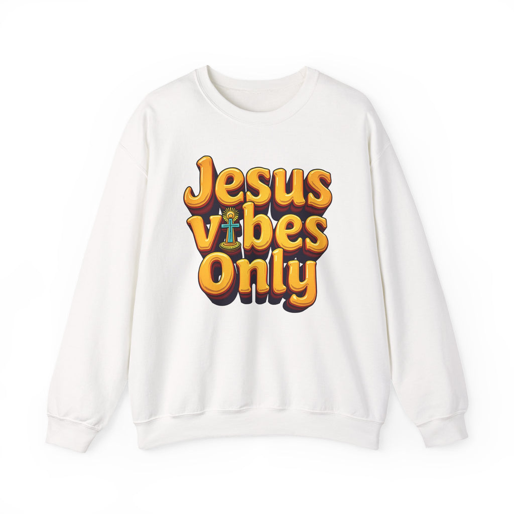 Jesus Vibes Only - Crewneck Sweatshirt | Bible Art | Retro Shirt