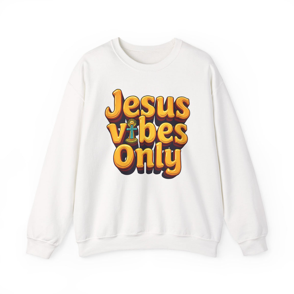 Jesus Vibes Only - Crewneck Sweatshirt | Bible Art | Retro Shirt