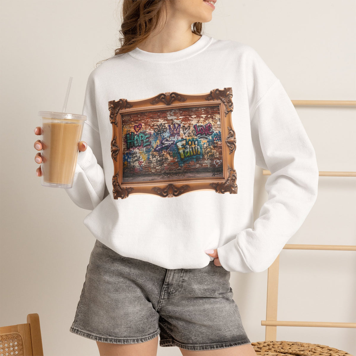 Walls of Faith - Framed - Crewneck Sweatshirt | Hope + Faith + Love