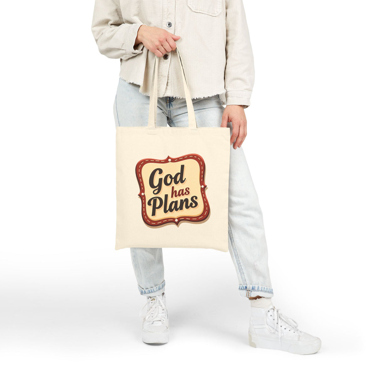 God Has Plans - Jeremiah 29:11 - Canvas Tote Bag - Trust God's Purposes