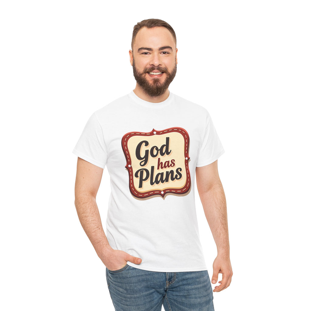 God Has Plans - Jeremiah 29:11 - T-Shirt | Religious Inspirational Tee | Trust God's Purposes