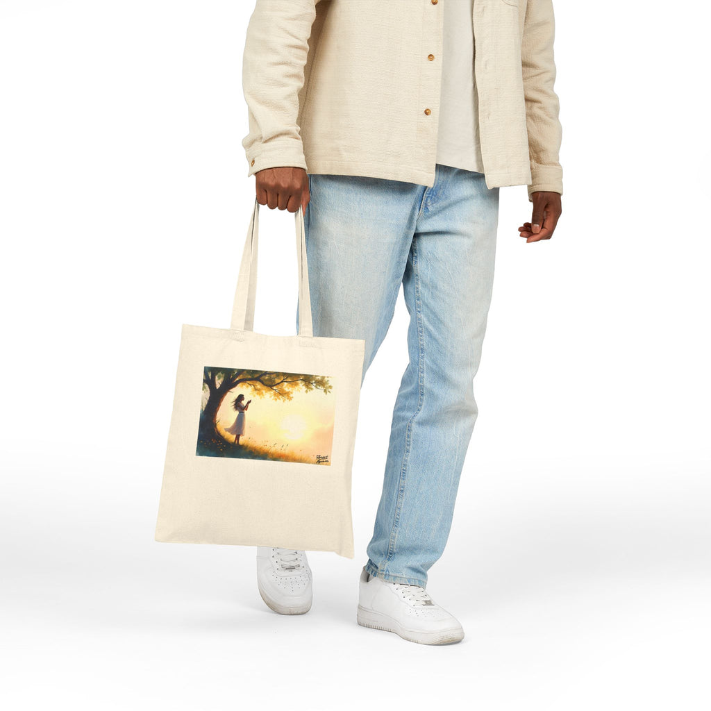 Woman's Sunrise Prayer in Nature - Canvas Tote Bag