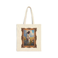 Jesus Among Wildflowers - Framed - Canvas Tote Bag - Christ Walking Prayerfully