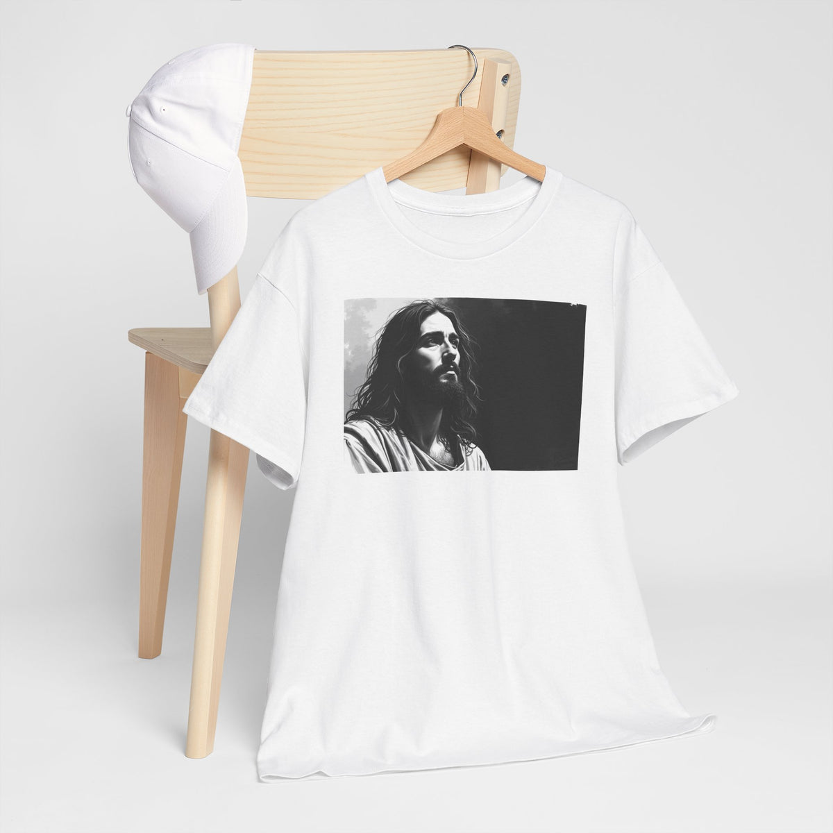 Contemplative Jesus - T-Shirt | Religious Inspirational Tee | Quiet Focus