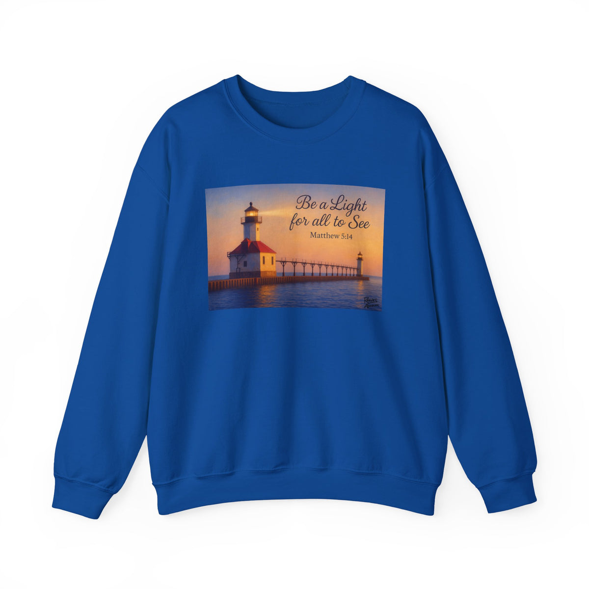 Be a Light - Matthew 5:14 | Crewneck Sweatshirt | Christian Art | Inspirational Scripture
