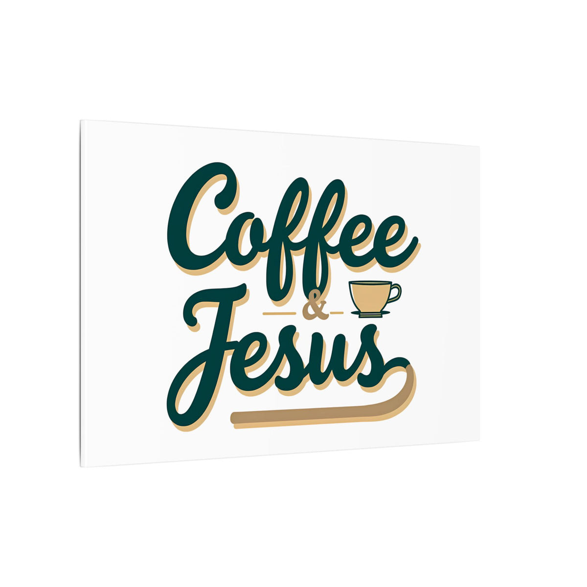 Coffee and Jesus | 36" x 24" Canvas (Horizontal) | Christian Pop Art | Faith Wall Decor - Simple Morning Rhythm
