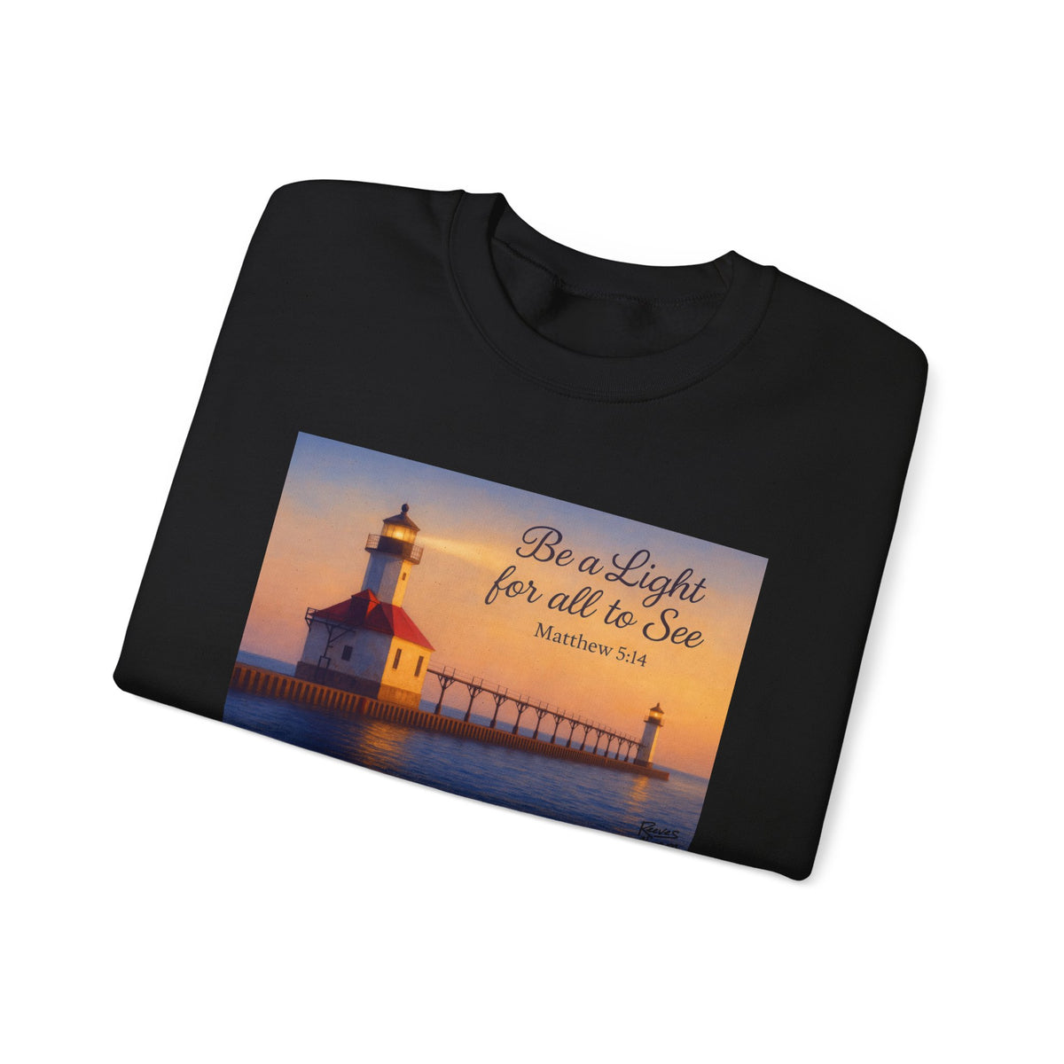 Be a Light - Matthew 5:14 | Crewneck Sweatshirt | Christian Art | Inspirational Scripture