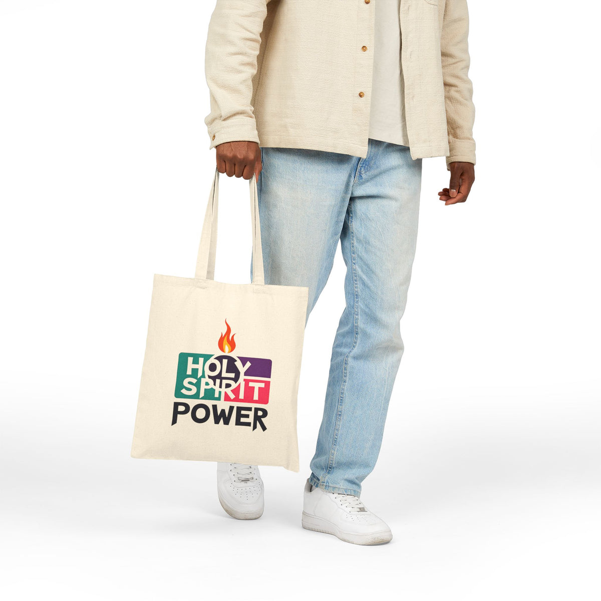Holy Spirit Power - Canvas Tote Bag - Share Your Faith
