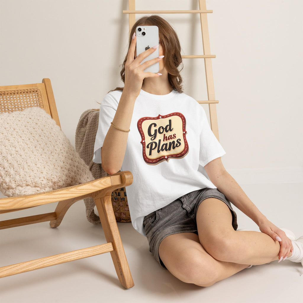God Has Plans - Jeremiah 29:11 - T-Shirt | Religious Inspirational Tee | Trust God's Purposes