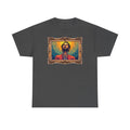 Praying Man - Serenity in Cosmic Light - Framed - T-Shirt | Religious Inspirational Tee, Prayer Artwork