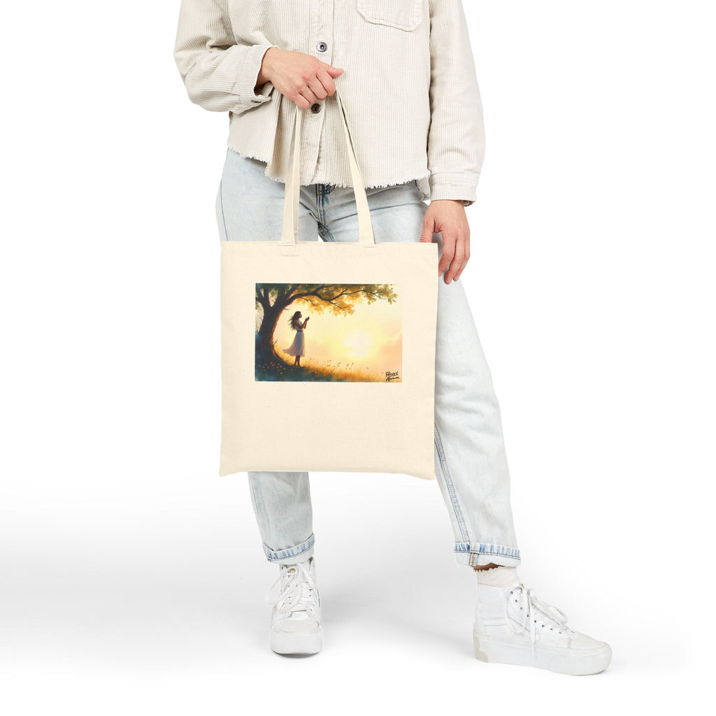 Woman's Sunrise Prayer in Nature - Canvas Tote Bag