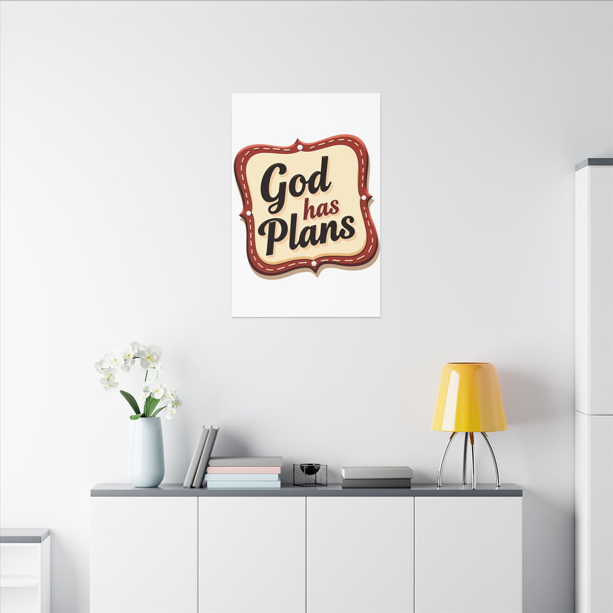 God Has Plans - Jeremiah 29:11 | 24" x 36" Canvas (Vertical) | Christian Wall Art | Faith Home Decor | Trust God's Purposes