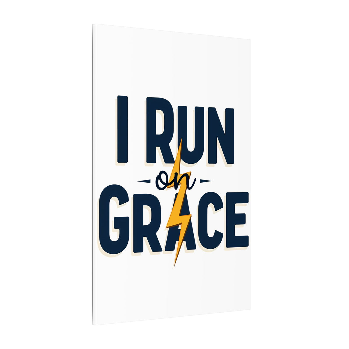 I Run on Grace | 24" x 36" Canvas (Vertical) | Christian Wall Art | Faith Home Decor | Strength for the Journey