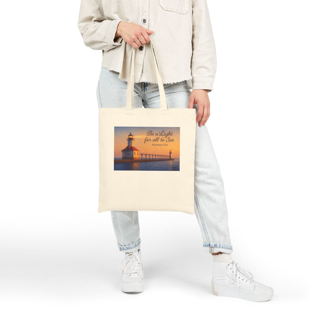 Be a Light - Matthew 5:14 - Canvas Tote Bag