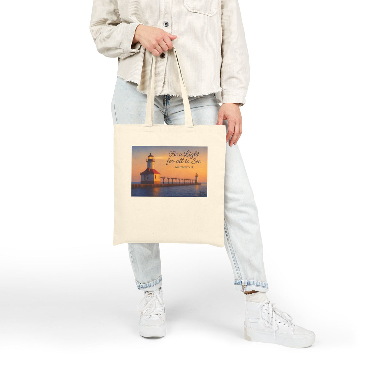 Be a Light - Matthew 5:14 - Canvas Tote Bag