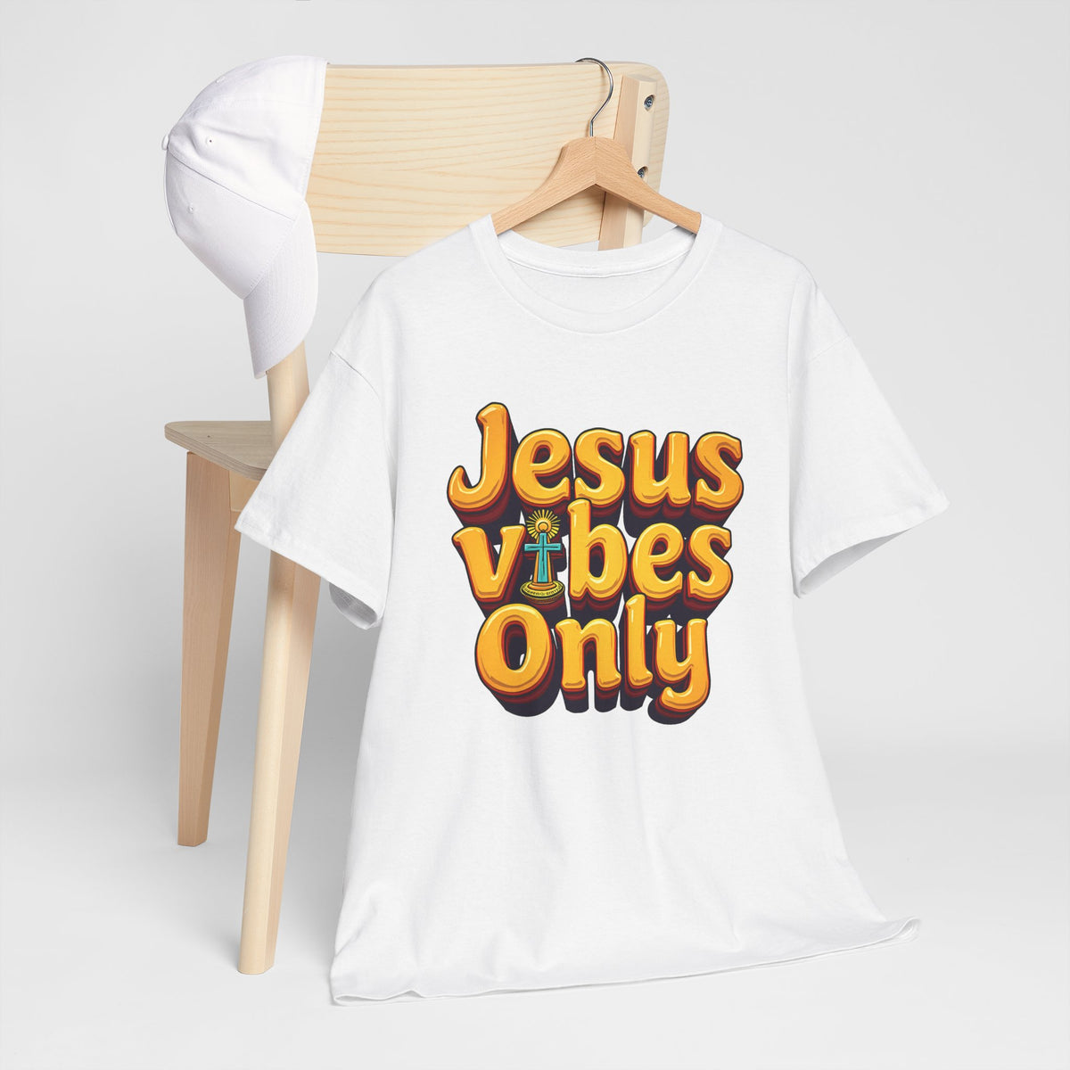 Jesus Vibes Only - T-Shirt | Religious Inspirational Tee, Retro Shirt