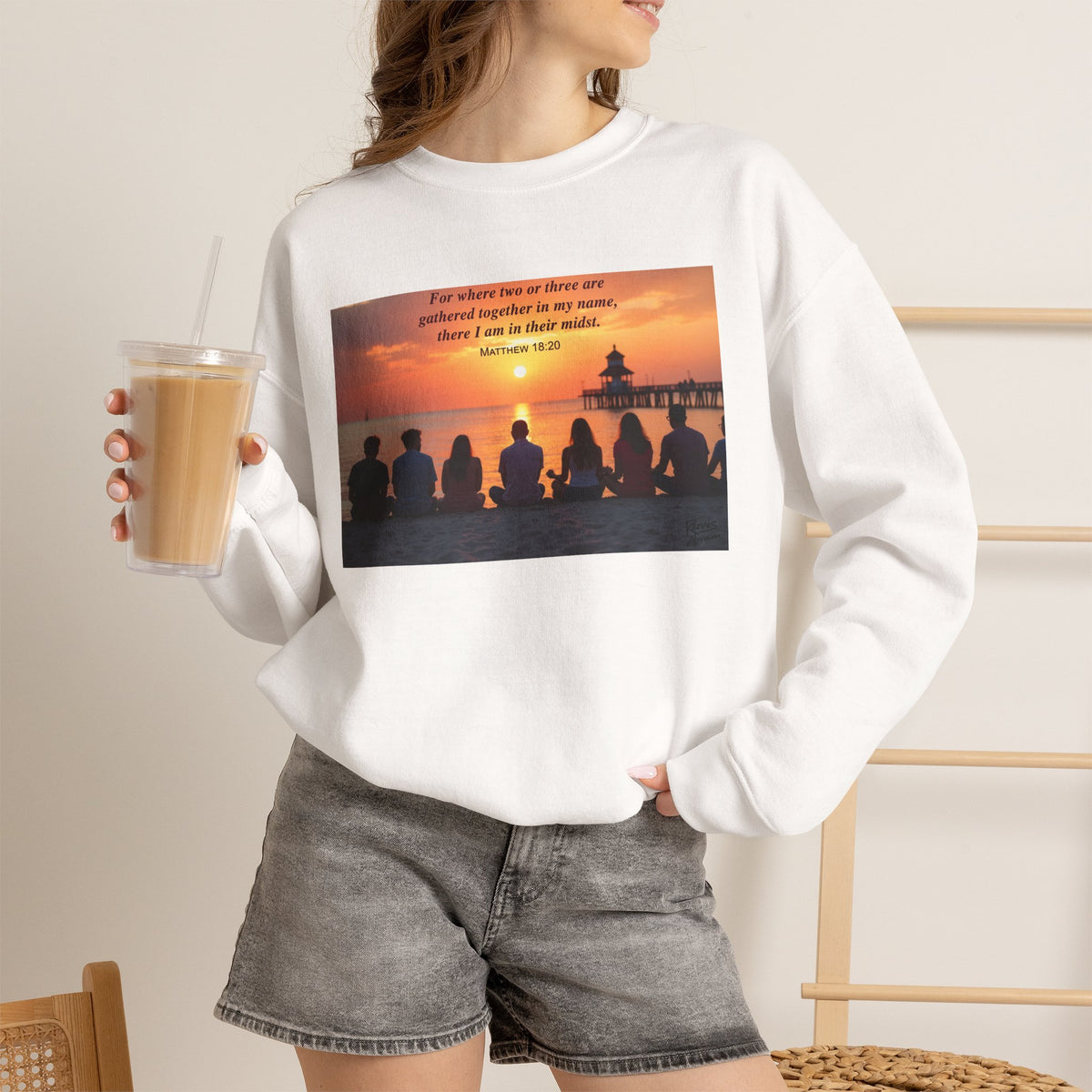 Where Two or Three Gather - Crewneck Sweatshirt | Matthew 18:20