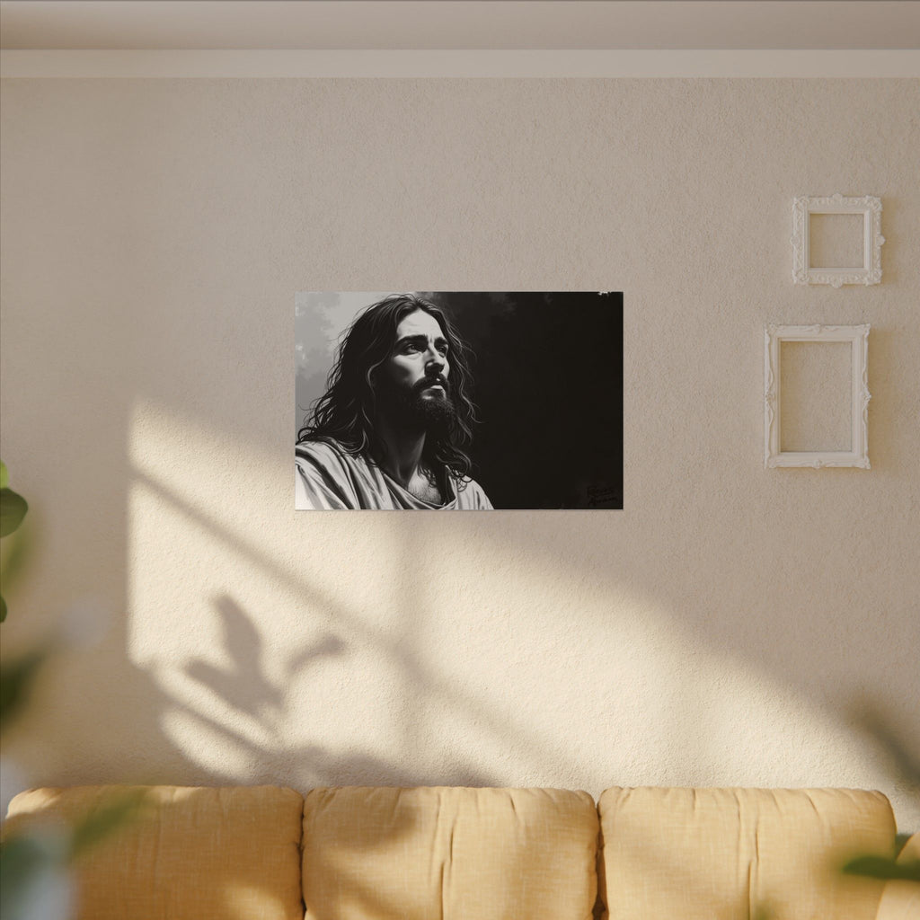 Contemplative Jesus | 36" x 24" Canvas (Horizontal) | Christian Wall Art